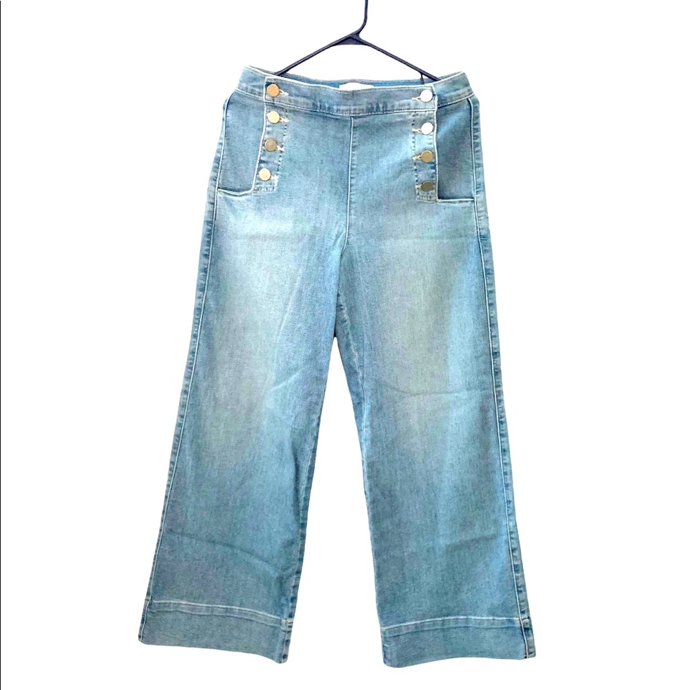 LOFT Wide leg crop jeans - high rise